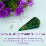 Moss Agate Crystal Dowsing Pendulum