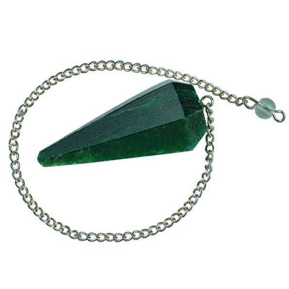 Moss Agate Crystal Dowsing Pendulum