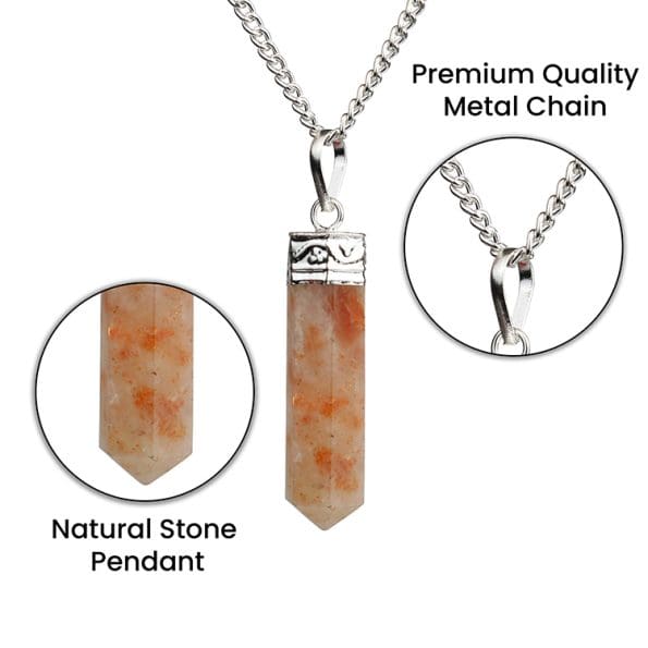 Sunstone Pencil Pendant