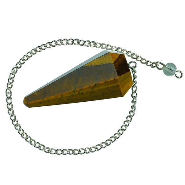 Tiger Eye Crystal Dowsing Pendulum