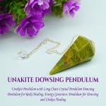 Unakite Crystal Dowsing Pendulum