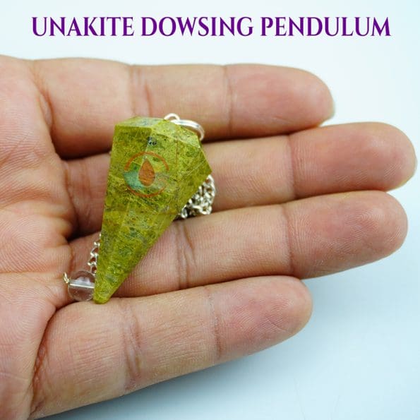 Unakite Crystal Dowsing Pendulum