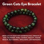 Green Cats Eye Bracelet 8mm