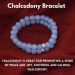 Chalcedony Bracelet 8 mm, Chalcedony Bracelet With Ring