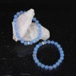 Chalcedony Bracelet 8 mm, Chalcedony Bracelet With Ring