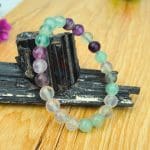 Multicolor Fluorite Natural Stone Single Bracelet