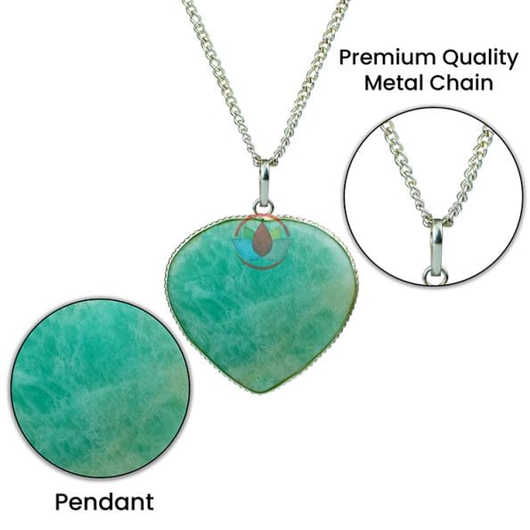 Amazonite Frame Heart Shape Pendant