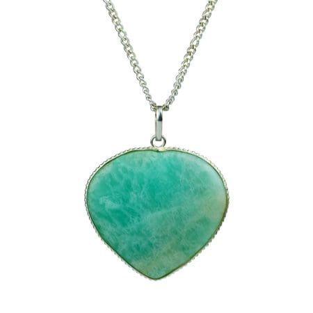 Amazonite Frame Heart Shape Pendant