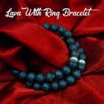 Lava Bracelet with Ring Charm