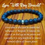 Lava Bracelet with Ring Charm