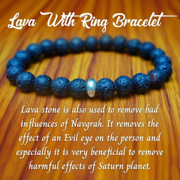 Lava Bracelet with Ring Charm