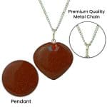 Red Goldstone Frame Heart Shape Pendant