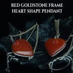 Red Goldstone Frame Heart Shape Pendant