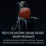 Red Goldstone Frame Heart Shape Pendant