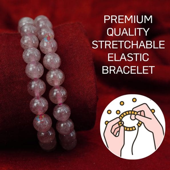 Strawberry Quartz Bracelet 8mm