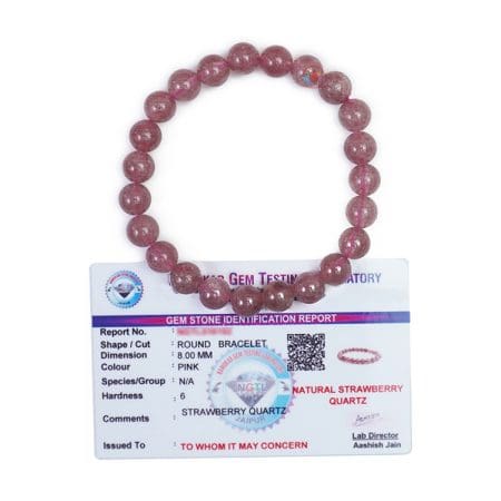 Strawberry Quartz Bracelet 8mm