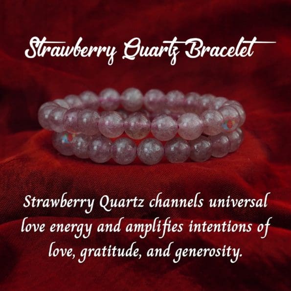 Strawberry Quartz Bracelet 8mm