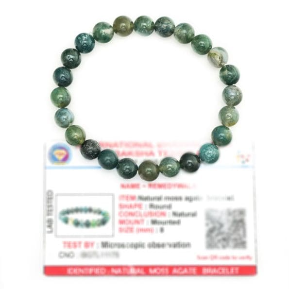 Moss Agate Bracelet 8mm