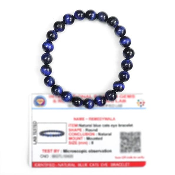 Blue Cats Eye Bracelet