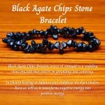 Black Agate Chips Bracelet, Black Agate Bracelet