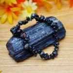 Black Agate Chips Bracelet, Black Agate Bracelet