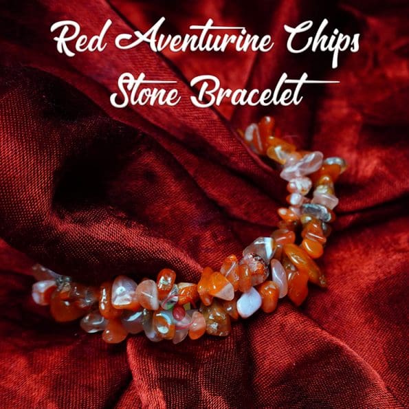 Red Aventurine Chips Bracelet