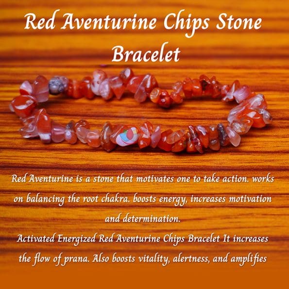 Red Aventurine Chips Bracelet