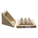 Vastu Shriparni Wooden Pyramid with Base Vastu Pyramid Plate (3 inch)