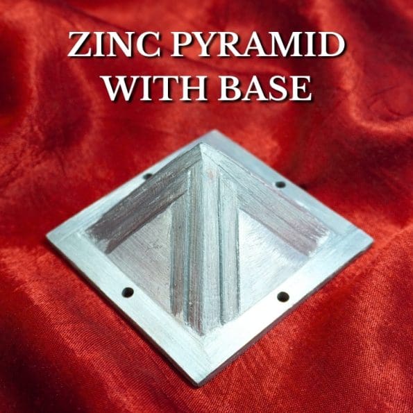 Vastu Zinc Pyramid with Base Vastu Pyramid Plate, Zinc Pyramid set 2.5 inch