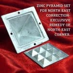 Vastu Zinc Pyramid with Base Vastu Pyramid Plate, Zinc Pyramid set 2.5 inch