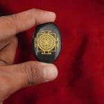 Black Agate Sri Yantra Coin