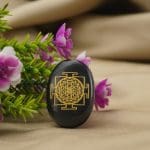 Black Agate Sri Yantra Coin