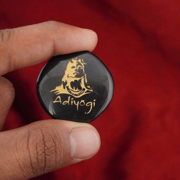 Black Agate Adiyogi Coin