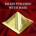 Vastu Brass Pyramid with Base 9 Pyramid Plate Brass Pyramid Set 2.5 Inch