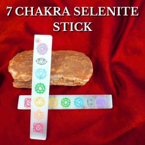 7 Chakra Selenite Stick