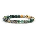 Agate Bracelet -Moss Agate, Tree Agate, Crazy Lace Agate