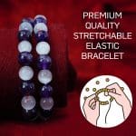 Selenite Amethyst Combination Bracelet 8mm