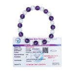 Selenite Amethyst Combination Bracelet 8mm