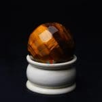 Tiger Eye Sphere Ball Diamond Cut For Reiki Healing, Meditation.