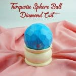 Turquoise Sphere Ball Diamond Cut for Reiki Healing, Meditation.