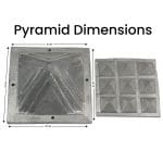 Vastu Zinc Pyramid with Base Vastu Pyramid Plate, Zinc Pyramid set 2.5 inch