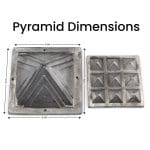 Vastu Lead Pyramid with Base Vastu Pyramid Plate, Lead Pyramid set 2.5 inch