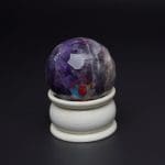 Amethyst Sphere Ball (Diamond Cut) for Reiki Healing, Meditation