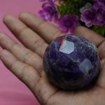 Amethyst Sphere Ball (Diamond Cut) for Reiki Healing, Meditation