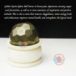 Golden Pyrite Sphere Ball Diamond Cut