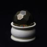 Golden Pyrite Sphere Ball Diamond Cut