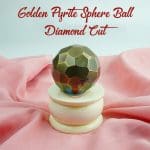 Golden Pyrite Sphere Ball Diamond Cut