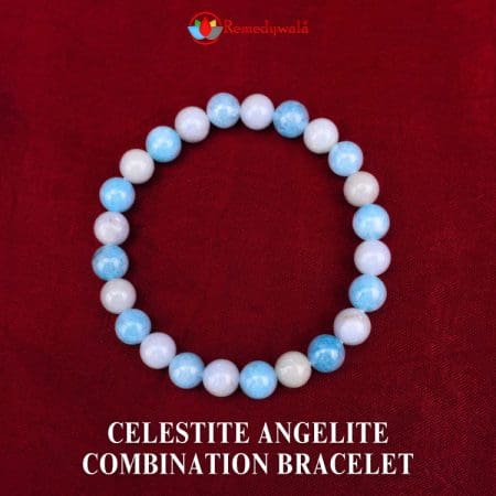 Remedywala Celestite Angelite Combination Bracelet 8mm