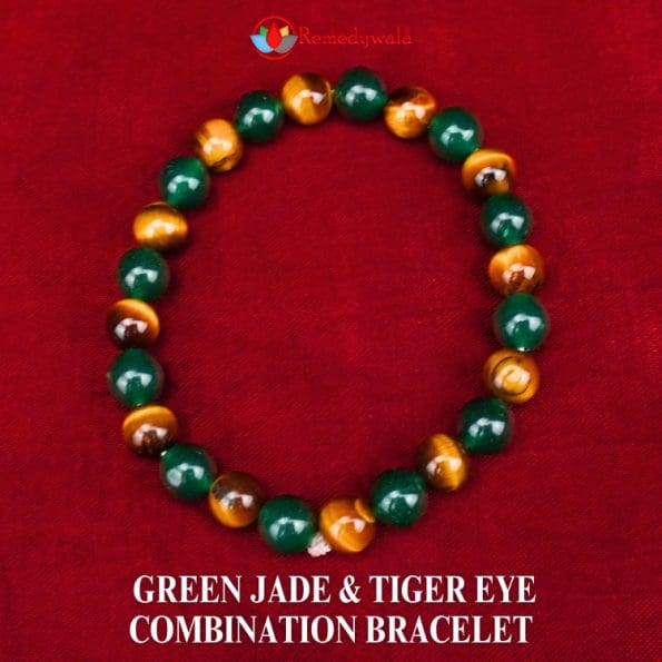 Green Jade Tiger Eye Combination Bracelet 8mm