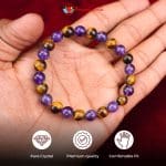 Tiger Eye & Amethyst Combination Bracelet